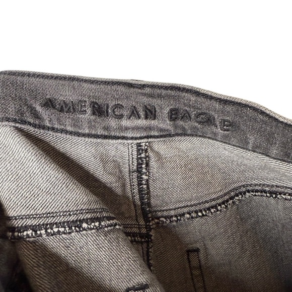 American Eagle Gray Wash Women’s Baggy High Rise Jeans Sz 8 Short - Picture 3 of 11